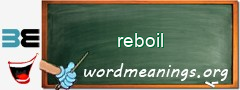 WordMeaning blackboard for reboil